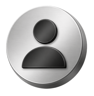 3D silver user avatar icon as decoration on FAQ page
